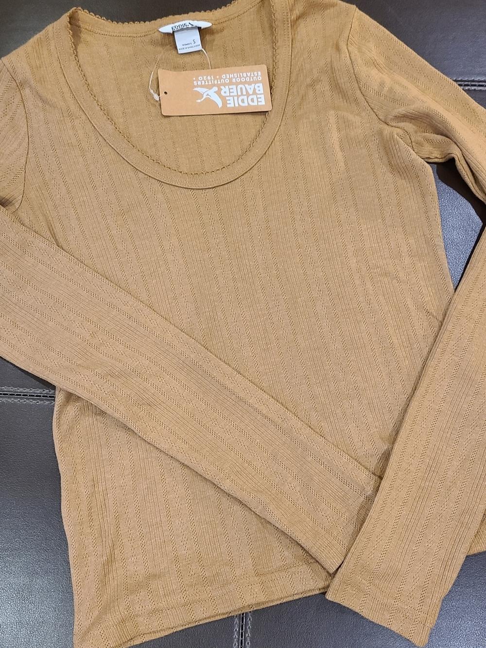 Eddie Bauer Scoop Neck Long Sleeve Top